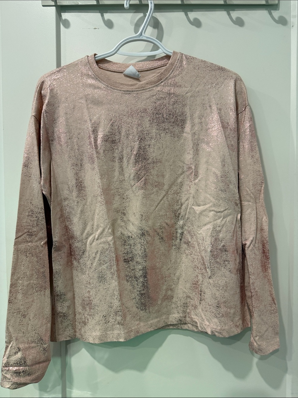 Zara Metallic Rose Long-Sleeve Tee